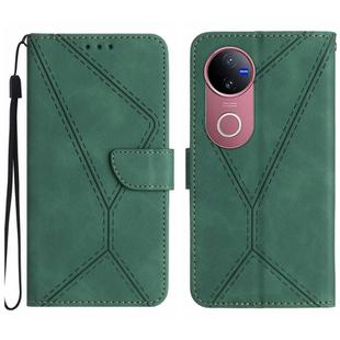 For vivo V50 5G Global Stitching Embossed Leather Phone Case(Green)
