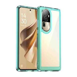 For OPPO Reno10 Pro+ Colorful Series Acrylic Hybrid TPU Phone Case(Transparent Blue)