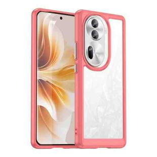 For OPPO Reno11 Pro Global Colorful Series Acrylic Hybrid TPU Phone Case(Red)