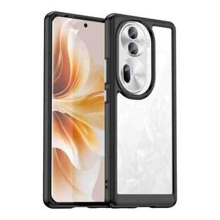 For OPPO Reno11 Pro Global Colorful Series Acrylic Hybrid TPU Phone Case(Black)