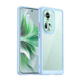 For OPPO Reno11 Global Colorful Series Acrylic Hybrid TPU Phone Case(Blue)