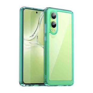 For OPPO K12x Colorful Series Acrylic Hybrid TPU Phone Case(Transparent Blue)