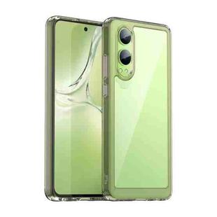 For OPPO K12x Colorful Series Acrylic Hybrid TPU Phone Case(Transparent Grey)