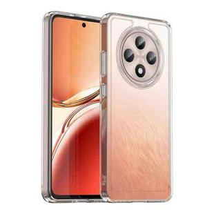 For OPPO Reno12 F 4G Colorful Series Acrylic Hybrid TPU Phone Case(Transparent)