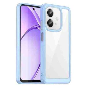 For OPPO A3X 4G Colorful Series Acrylic Hybrid TPU Phone Case(Blue)