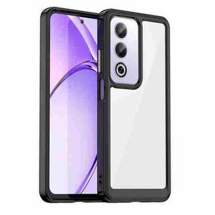 For OPPO A80 Colorful Series Acrylic Hybrid TPU Phone Case(Black)