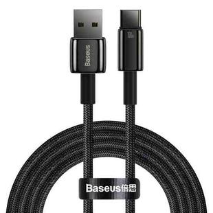 Baseus Tungsten Gold Series 100W USB to USB-C / Type-C Fast Charging Data Cable, Length:2m(Black)