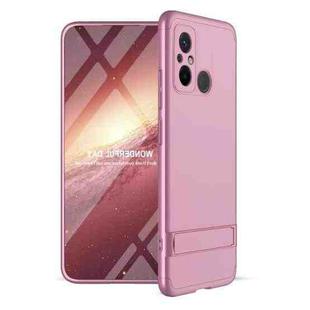 For Xiaomi Poco X5 GKK Three Stage Splicing Full Coverage PC Phone Case with Stand(Rose Gold)
