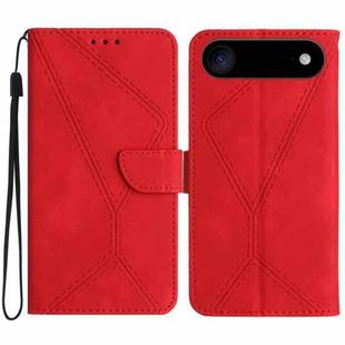 For iPhone 17 Air Stitching Embossed Leather Phone Case(Red)