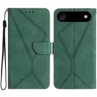 For iPhone 17 Air Stitching Embossed Leather Phone Case(Green)