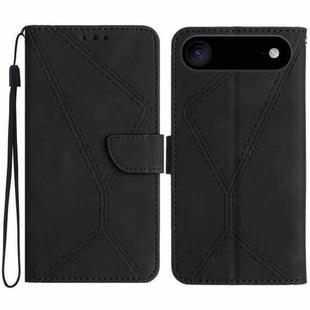 For iPhone 17 Air Stitching Embossed Leather Phone Case(Black)