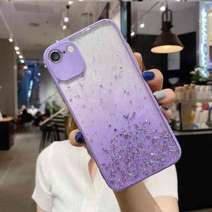 For iPhone 6s / 6 Starry Gradient Glitter Powder TPU Phone Case(Purple)
