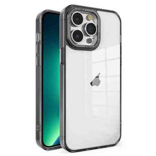 For iPhone 13 Pro Max Crystal TPU + PC Electroplated Lens Frame Phone Case(Black)