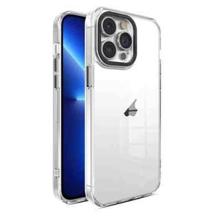 For iPhone 13 Pro Crystal TPU + PC Electroplated Lens Frame Phone Case(Transparent)