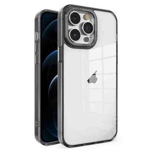 For iPhone 12 Pro Max Crystal TPU + PC Electroplated Lens Frame Phone Case(Black)