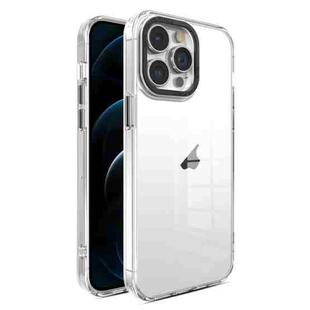 For iPhone 12 Pro Max Crystal TPU + PC Electroplated Lens Frame Phone Case(Transparent)
