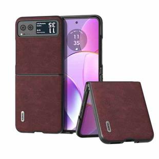 For Motorola Razr 40 ABEEL Dream Litchi Texture PU Phone Case(Purple)