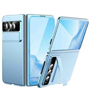 For Google Pixel Fold Integrated Electroplating PC Folding Phone Case(Blue)