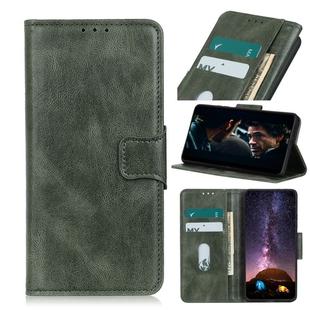 For LG Velvet Mirren Crazy Horse Texture Horizontal Flip Leather Case with Holder & Card Slots & Wallet(Dark Green)