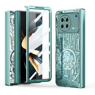 For vivo X Fold Mechanical Legend Integrated Electroplating All-inclusive Phone Case(Green)