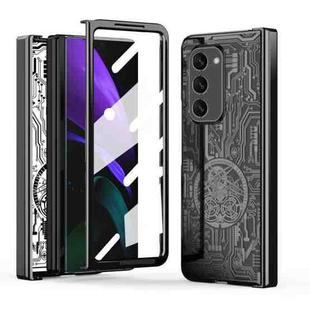 For Samsung Galaxy Z Fold2 5G Mechanical Legend Integrated Electroplating All-inclusive Phone Case(Black)