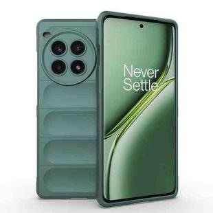 For OnePlus Ace 3 Pro 5G Magic Shield TPU + Flannel Phone Case(Dark Green)