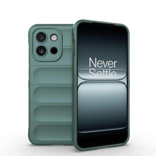 For OnePlus 13T 5G Magic Shield TPU + Flannel Phone Case(Dark Green)