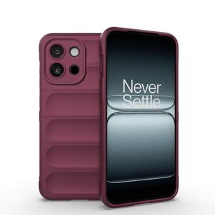 For OnePlus 13T 5G Magic Shield TPU + Flannel Phone Case(Wine Red)