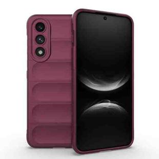 For OnePlus Ace 5 Ultra 5G / Nord CE5 Magic Shield TPU + Flannel Phone Case(Wine Red)