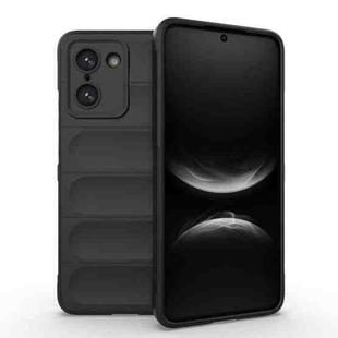 For OnePlus Ace 5 Racing / Nord 5 Magic Shield TPU + Flannel Phone Case(Black)