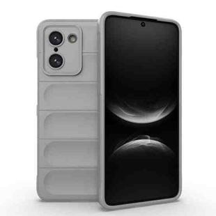 For OnePlus Ace 5 Racing / Nord 5 Magic Shield TPU + Flannel Phone Case(Grey)