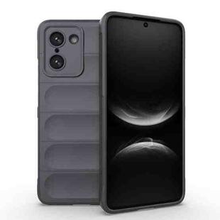 For OnePlus Ace 5 Racing / Nord 5 Magic Shield TPU + Flannel Phone Case(Dark Grey)