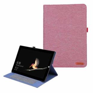 For Microsoft Surface Pro 4/5/6/7 Fabric Leather Tablet Case(Rose Red)