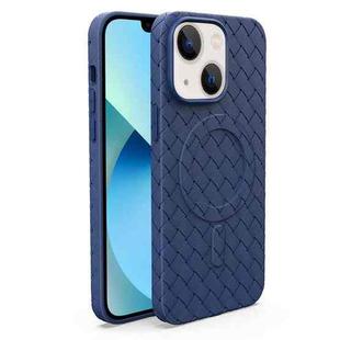 For iPhone 13 Woven Pattern MagSafe Magnetic Cooling Phone Case(Blue)