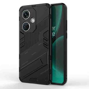 For OnePlus Nord CE3 5G Global Punk Armor 2 in 1 PC + TPU Phone Case with Holder(Black)