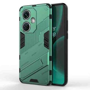 For OnePlus Nord CE3 5G Global Punk Armor 2 in 1 PC + TPU Phone Case with Holder(Green)