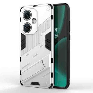For OnePlus Nord CE3 5G Global Punk Armor 2 in 1 PC + TPU Phone Case with Holder(White)
