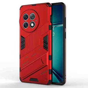 For OnePlus Ace 2 Pro Punk Armor 2 in 1 PC + TPU Phone Case with Holder(Red)