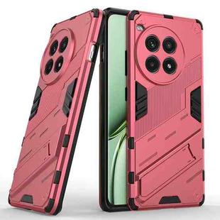 For OnePlus Ace 3 Pro 5G Punk Armor 2 in 1 PC + TPU Phone Case with Holder(Light Red)