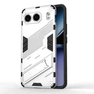 For OnePlus Nord 4 5G Global Punk Armor 2 in 1 PC + TPU Phone Case with Holder(White)