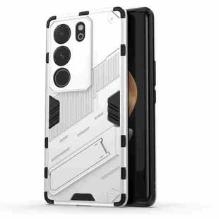 For vivo S17 / S17 Pro Punk Armor 2 in 1 PC + TPU Phone Case with Holder(White)