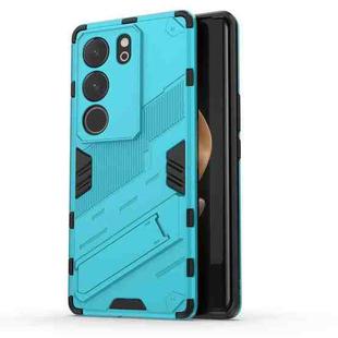 For vivo S17 / S17 Pro Punk Armor 2 in 1 PC + TPU Phone Case with Holder(Blue)