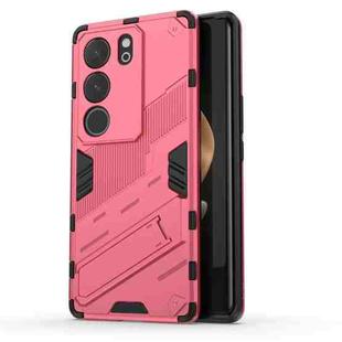 For vivo S17 / S17 Pro Punk Armor 2 in 1 PC + TPU Phone Case with Holder(Light Red)