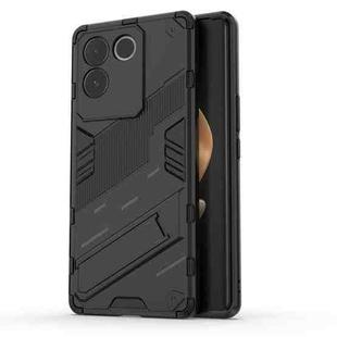 For vivo S17e Punk Armor 2 in 1 PC + TPU Phone Case with Holder(Black)