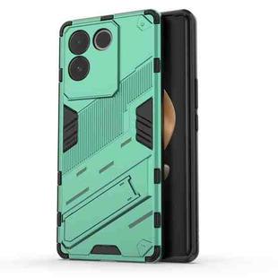 For vivo S17e Punk Armor 2 in 1 PC + TPU Phone Case with Holder(Green)