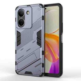 For vivo Y78 Global Punk Armor 2 in 1 PC + TPU Phone Case with Holder(Grey)