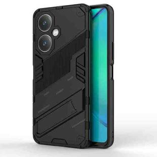 For vivo Y27 4G Global Punk Armor 2 in 1 PC + TPU Phone Case with Holder(Black)