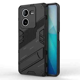 For vivo iQOO Z8 Punk Armor 2 in 1 PC + TPU Phone Case with Holder(Black)