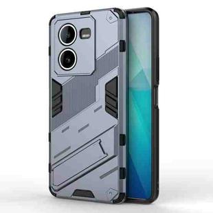 For vivo iQOO Z8 Punk Armor 2 in 1 PC + TPU Phone Case with Holder(Grey)