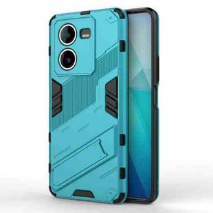 For vivo iQOO Z8 Punk Armor 2 in 1 PC + TPU Phone Case with Holder(Blue)